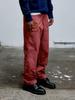 ERER Board Work Pants With Patch Detail Red