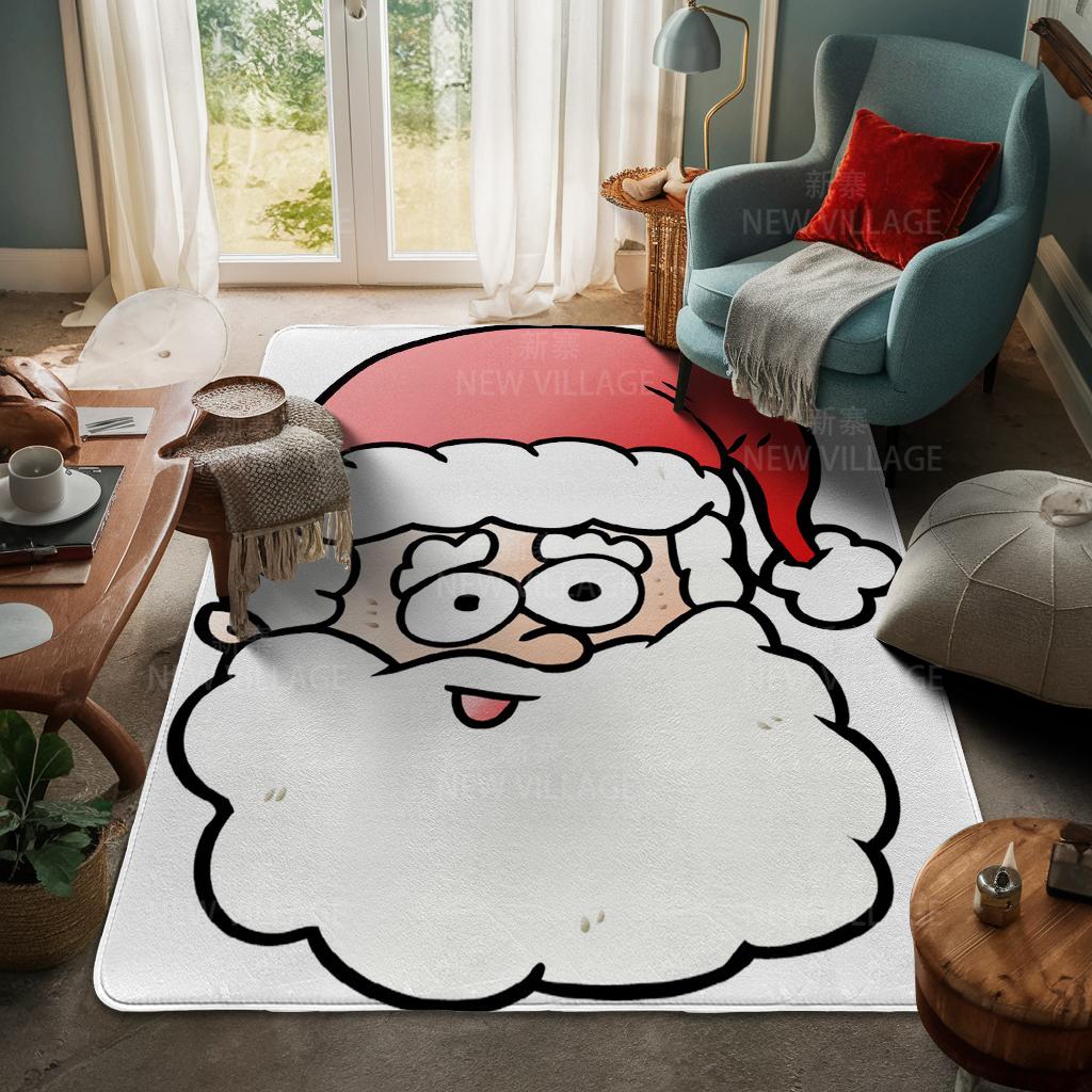 House Entrance Carpet Home Door Mat Living Room Bath Foot Bathroom Non-slip Water Absorption Rugs Bath Merry Christmas Winter