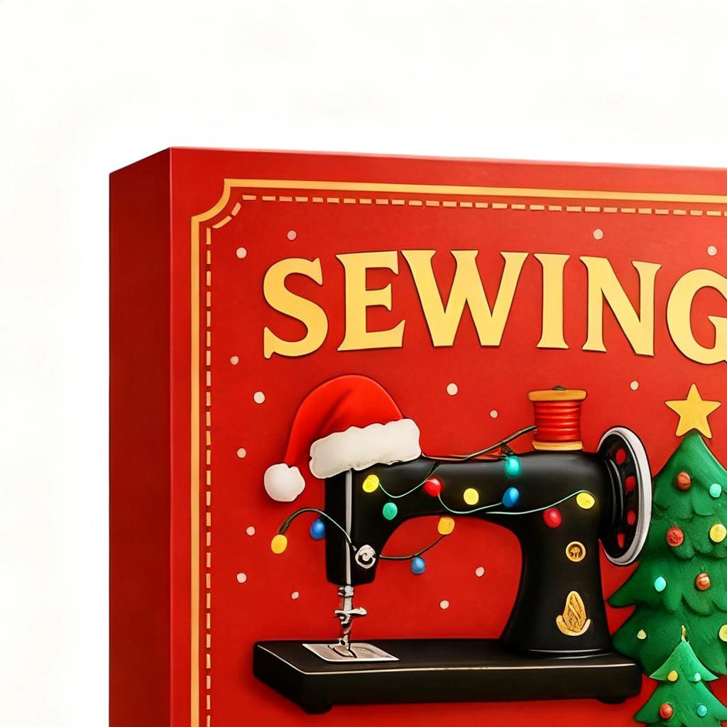 Sewing Calendar Advent 2D Flat Sewing Accessories 2025 Christmas Countdown Calendar for Kids for Adults Living Room Bedroom