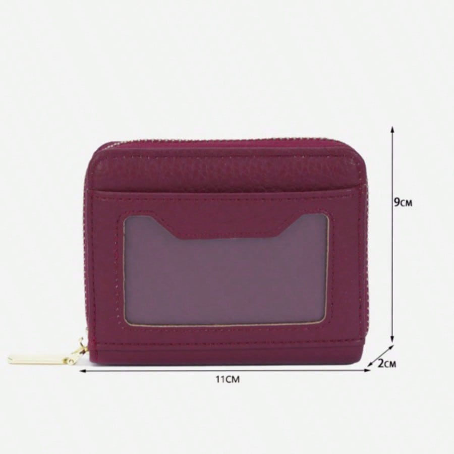 Wallet women's zipper simple Korean version short multiple card slots can hold driver's license coin wallet
