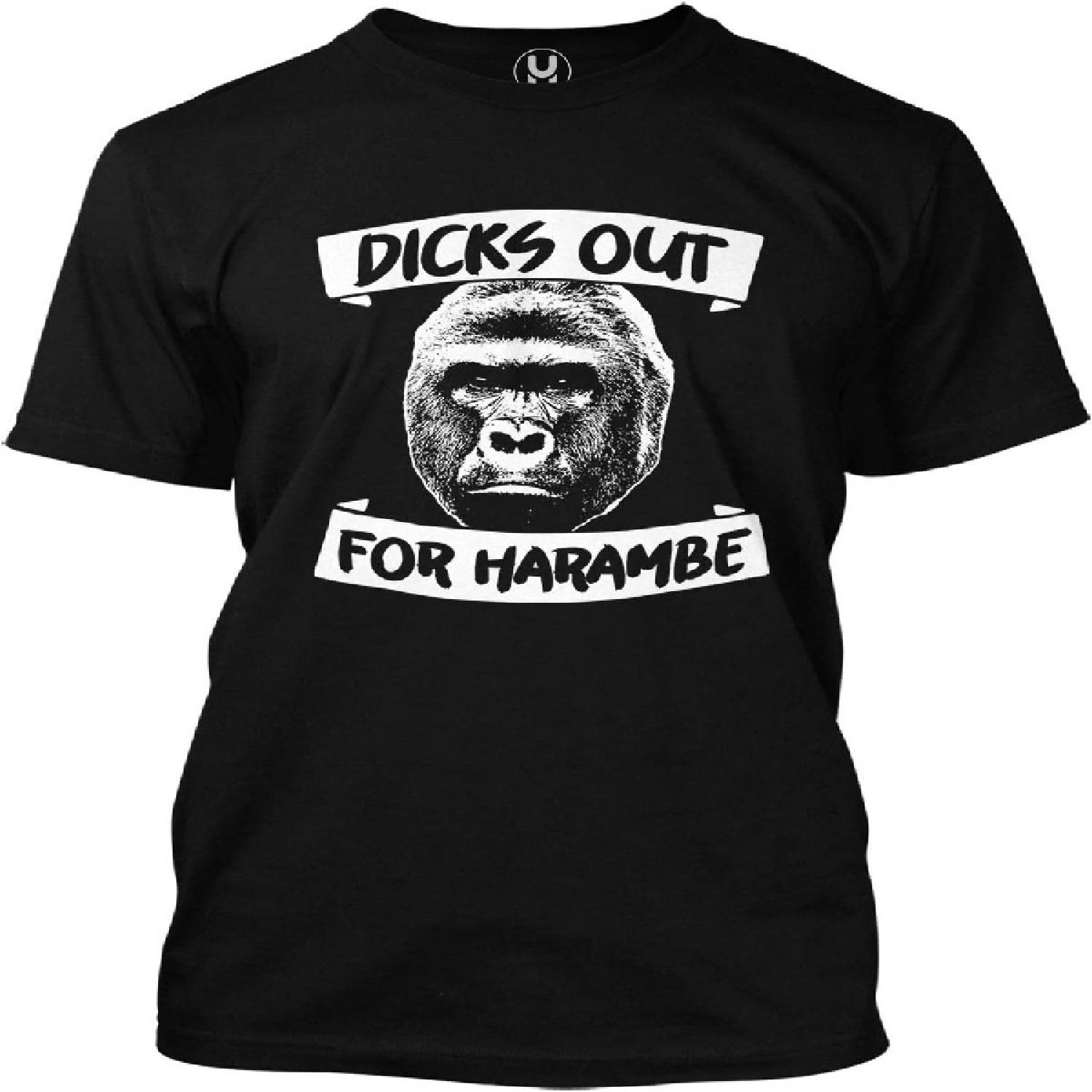 Dicks Out for Harambe - Gorilla RIP Meme Men s T-Shirt S
