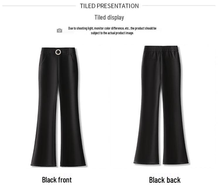 Women's High-Waisted Slimming Flare Pants - Spring 2025 New Style Micro-Flare Drape Petite Horseshoe Pants
