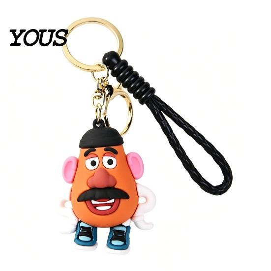 Durable Keychain Pendant, Cartoon Anime Character Charm Key Chain, Waterproof Scratch-Resistant Versatile Holder with Lanyard, for School Bags