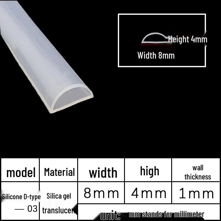D-Shaped Silicone Sealing Strip: High-Temperature, Water-Retaining, Self-Adhesive, Anti-Collision, Shock-Absorbing for Doors & Windows