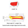 Hand Tool Insulated Knife Electricians Wire Stripper Cable Stripping Snips Straight Curved Blade Rubber Handle Peeling