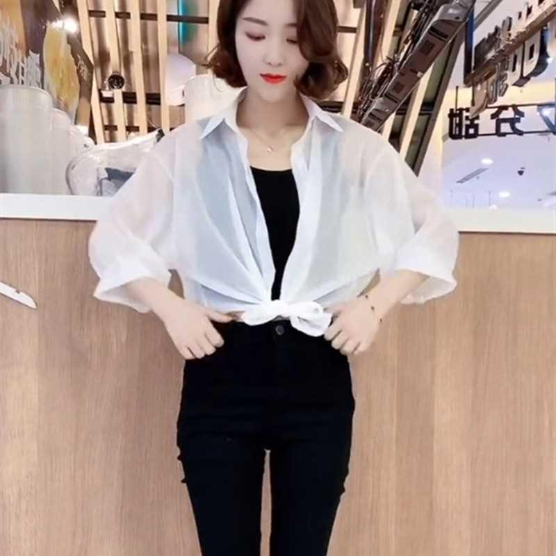 2023 Summer Chiffon Sunscreen Shawl Cardigan Women's Top Cover-up