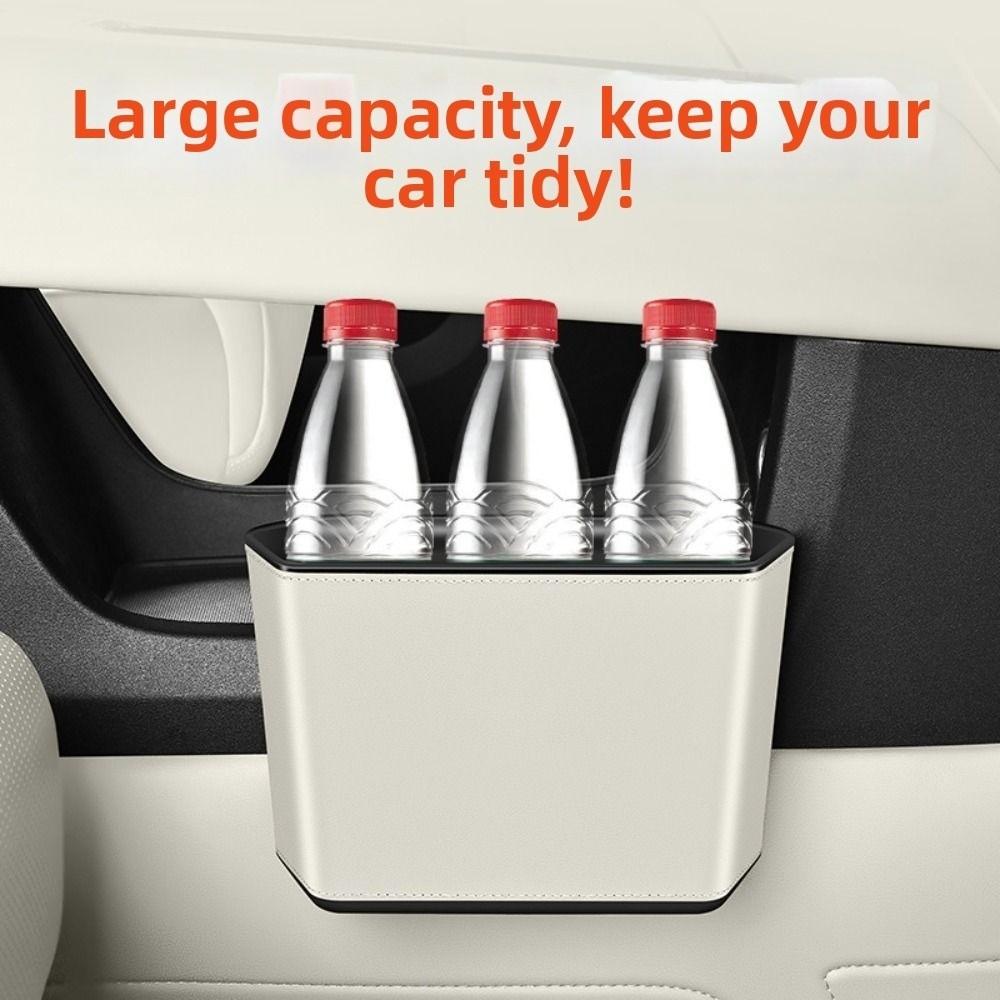 Leather Auto Door Storage Box Large Capacity Paper Napkin Organizer Car Supplies