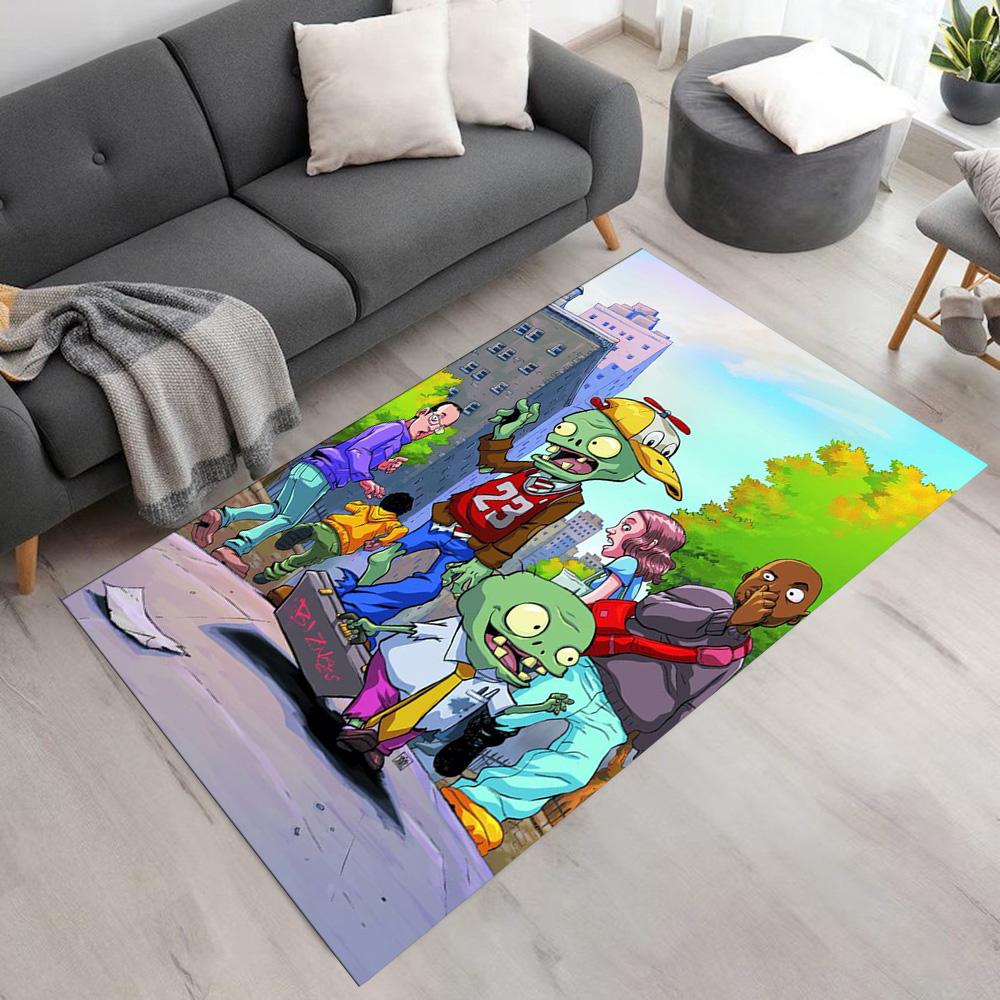 Plants Vs. Zombies Floor Mat Perfect for Decorate room Balcony Foyer Kitchen Anti-slip Rug Office home decor