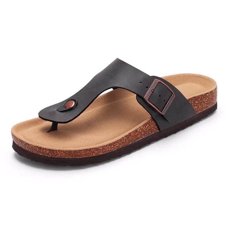 Fashion Crestar Women's Suede Clogs Lady Fashion Buckle Leather Mules Comfort Cork Footbed Potato Shoes with Arch Support Beach Sandal