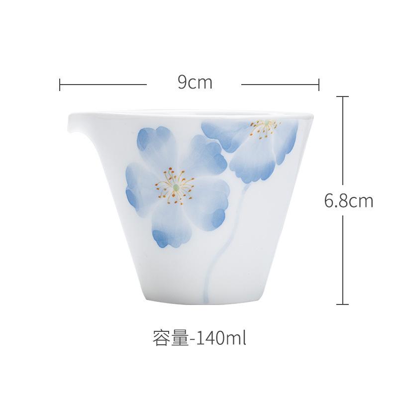 Hand Painted Fair Cup Tea Pitcher White Porcelain Tea Maker Chahai Ceramic Aesthetic Cups Puer Drinkware Divide Tea Tool Tea Sea