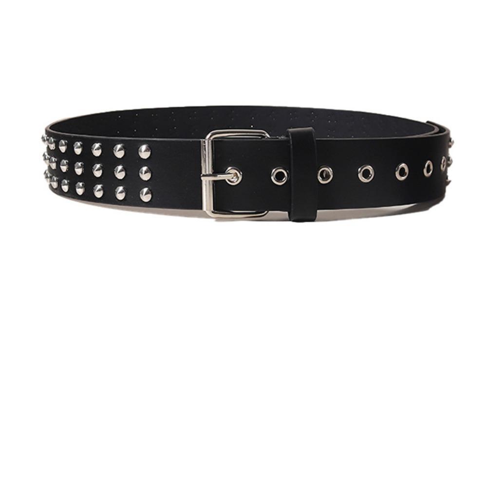Wide Belt Y2K Leather Belt Vintage Punk Waistband Cool Rivet Waist Belt  Daily