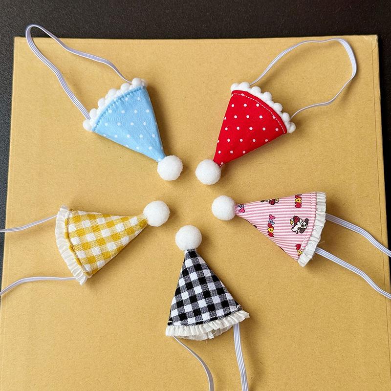 1 Pcs Cute Doll Mini Birthday Hats Doll Hat Head Covers Cartoon DIY Doll Decoration Toy For Children