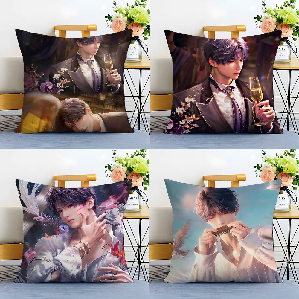Game Rafael Love Deepspace-Cool Pillow Case Anti-Dustmite Pillowcase Invisible Zipper Silky Short Plush Sofa Cushion Cover