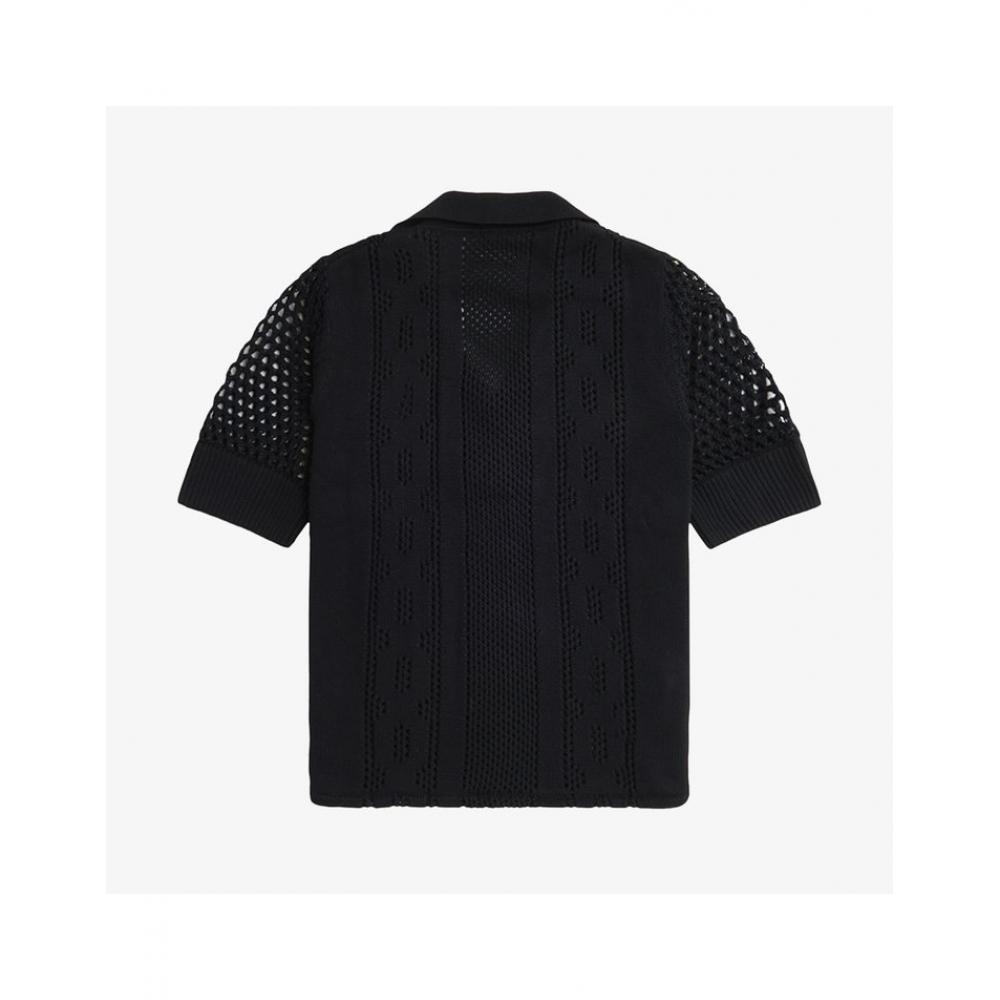 Fred Perry Open Knit Button Through Shirt  102  Afpf2417115 102