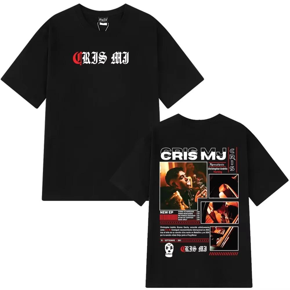 Unisex Women Fashion T-shirt Rapper CRIS MJ Album Tour 2026 Graphics T Shirt Summer Short-sleeved Cotton Hip-hop Punk T-shirts