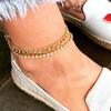 Fashion Summer Popular Combination Suit Foot Accessories Women, Multi-layer Personalized Simple with Diamond Anklet