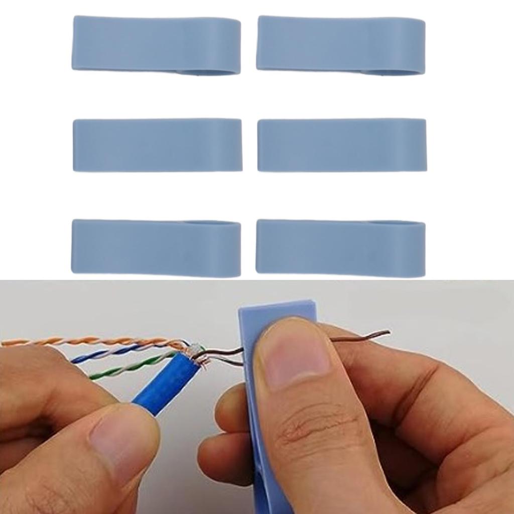 Asixxsix Network Cable Straightening Engineer Wire Straightener for Cat5 Cat5e Cat6 Quick and Easy Wire Pair Separator Engineer Wire Blue 6-Piece