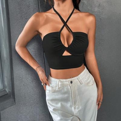 2026 Spring and Summer New Women's Sexy Camisole Short Slim Design Halter Top