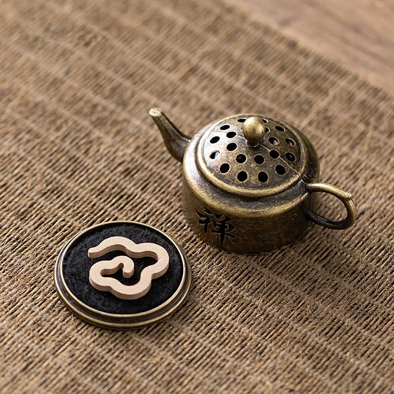 Mini Zenový Styl Kadidelnice ze Slitiny Mini Kadidelnice Boshan Čínská Starověká Domácí Vnitřní Dekorace Stojan na Vonné Tyčinky ze Santalového Dřeva