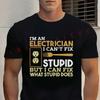 Electrician Jokes Funny  Cotton Moto T-Shirt Fashionable CasualSummer Travel And Sports Tee