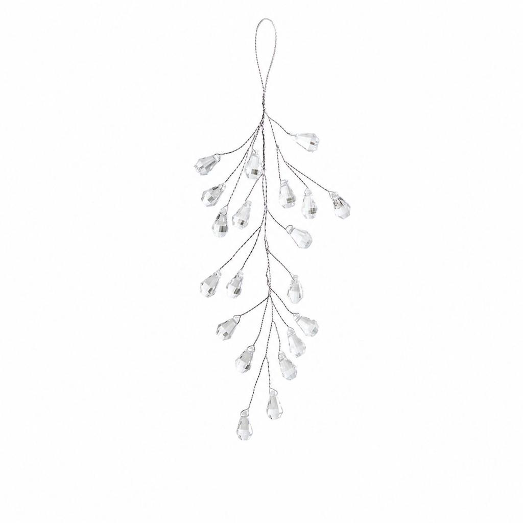 Clear Acrylic Snowflake and Icicle Hanging Ornaments for Christmas Tree, Winter Holiday Decorations