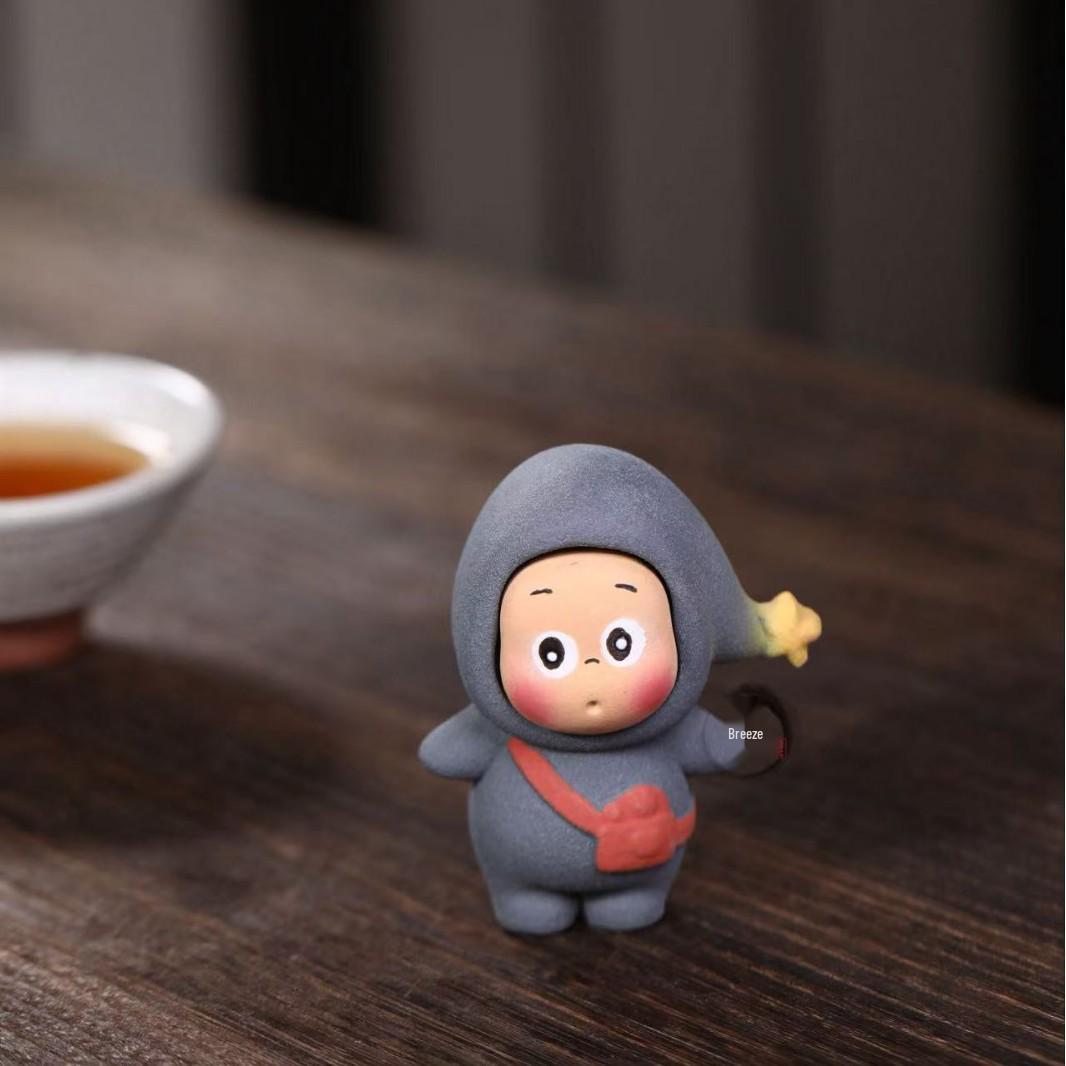 Yixing Zisha Handmade [Starman] Tea Pet Wealth-Attracting Ornament - Cute, Creative Tea Table Decor