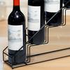 Yousheng Tiered Wine Rack Trapezoidal Step Design Metal Storage Shelf 4-Bottle Holder Kitchen Organizer Coffee Syrup Container Rack