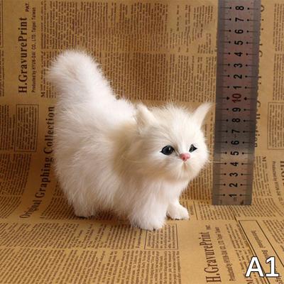 Lindo gato de simulación juguetes de peluche suave gatito modelo gato falso Animal realista