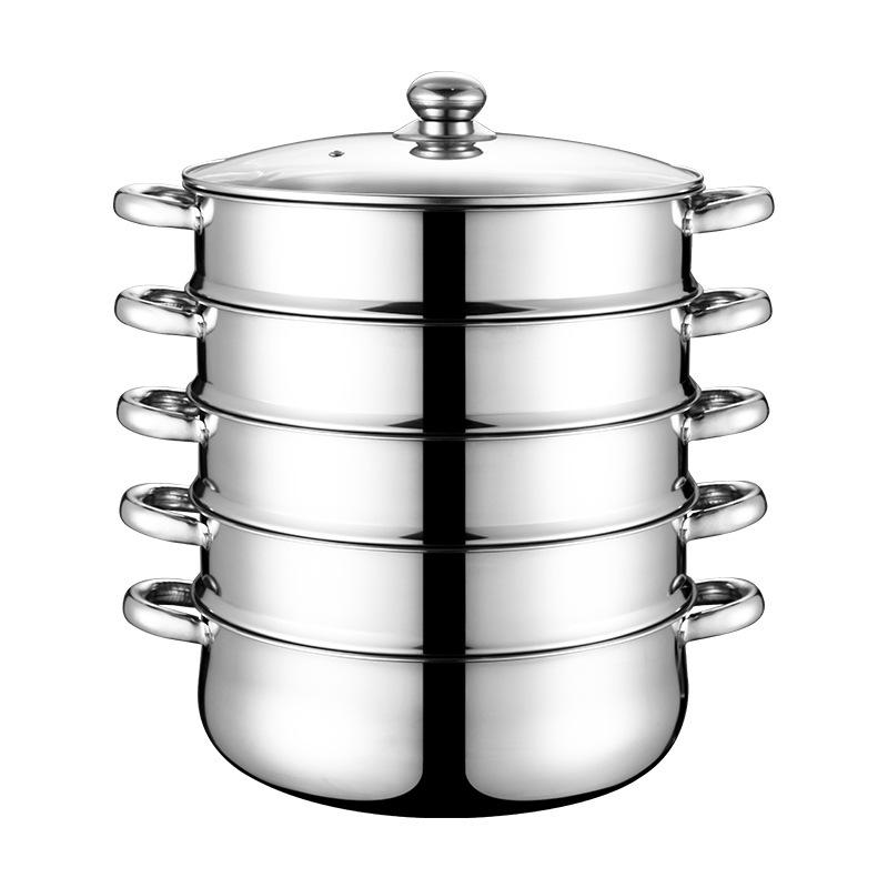 Multifunctional Stainless Steel Steamer Pot: Double To Five-Layer Design for Fish, Soup, and More