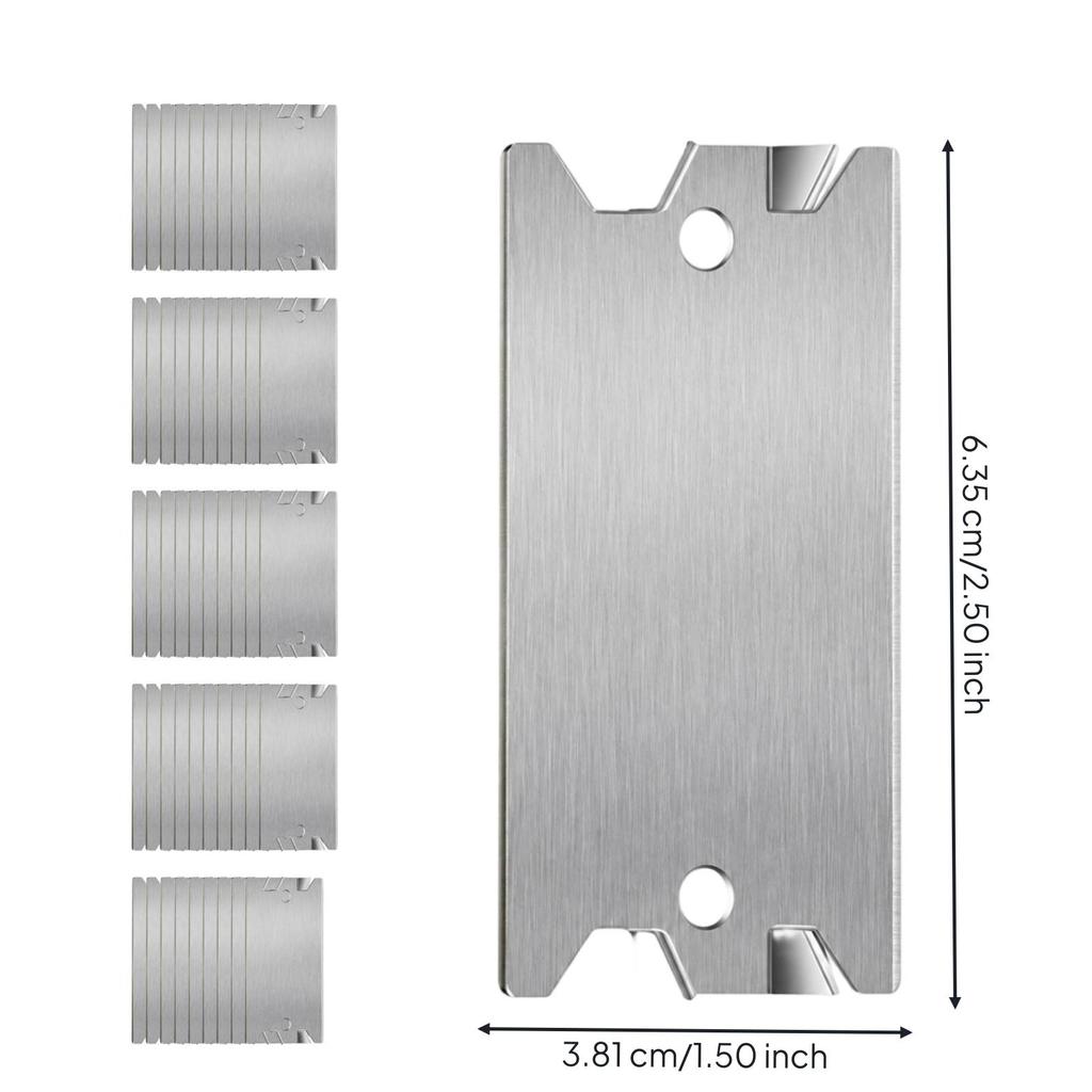 50 Pieces Galvanized Steel Cable and Pipe Protection Plate Resistant for DIY