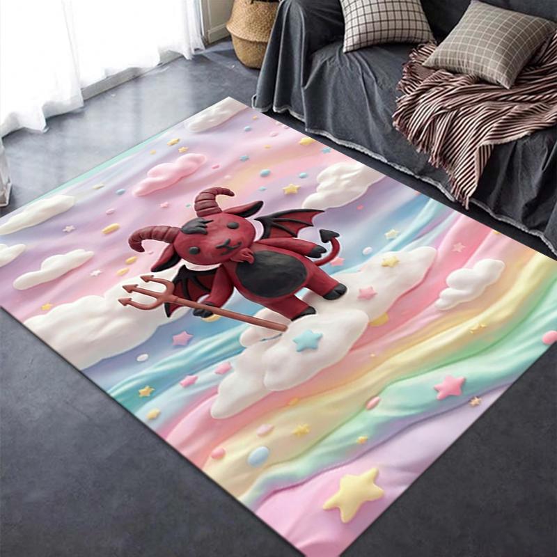 2025 New Goat Demon Carpet Rug for Living Room Bedroom Home Sofa Decoration,Kids Play Non-slip Floor Mat142