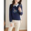 Spring 2025 Women's Two-Piece Look Sweatshirt - High-End Autumn/Winter Fashion