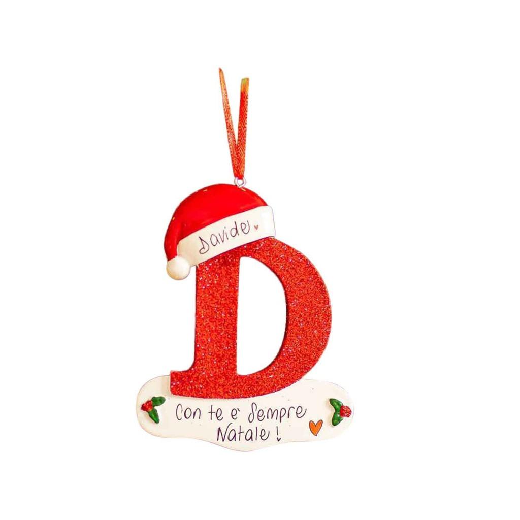 Wooden Eyecatching Customizable Letter Christmas Ornament For Festive Car Decor