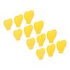 12 Pcs Makeup Brush Covers Yellow Heart Shape Soft Flexible Lightweight Silicone Cosmetic Brush