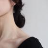 Sam Panda 925 Silver Earrings For Women Trendy Waterdrop Long Tassel Jewelry Prevent Allergy Party Accessories