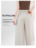 Women's High-Waist Tencel Linen Wide-Leg Pants - Korean Style, Loose Drape, Trendy for Spring/Summer 2026