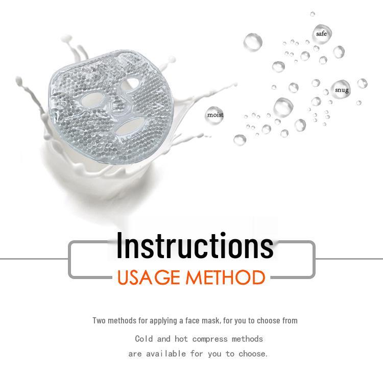 Dual-Use Gel Bead Face Mask: Cooling & Heating Compress with Reusable Ice Beads for Beauty Treatment