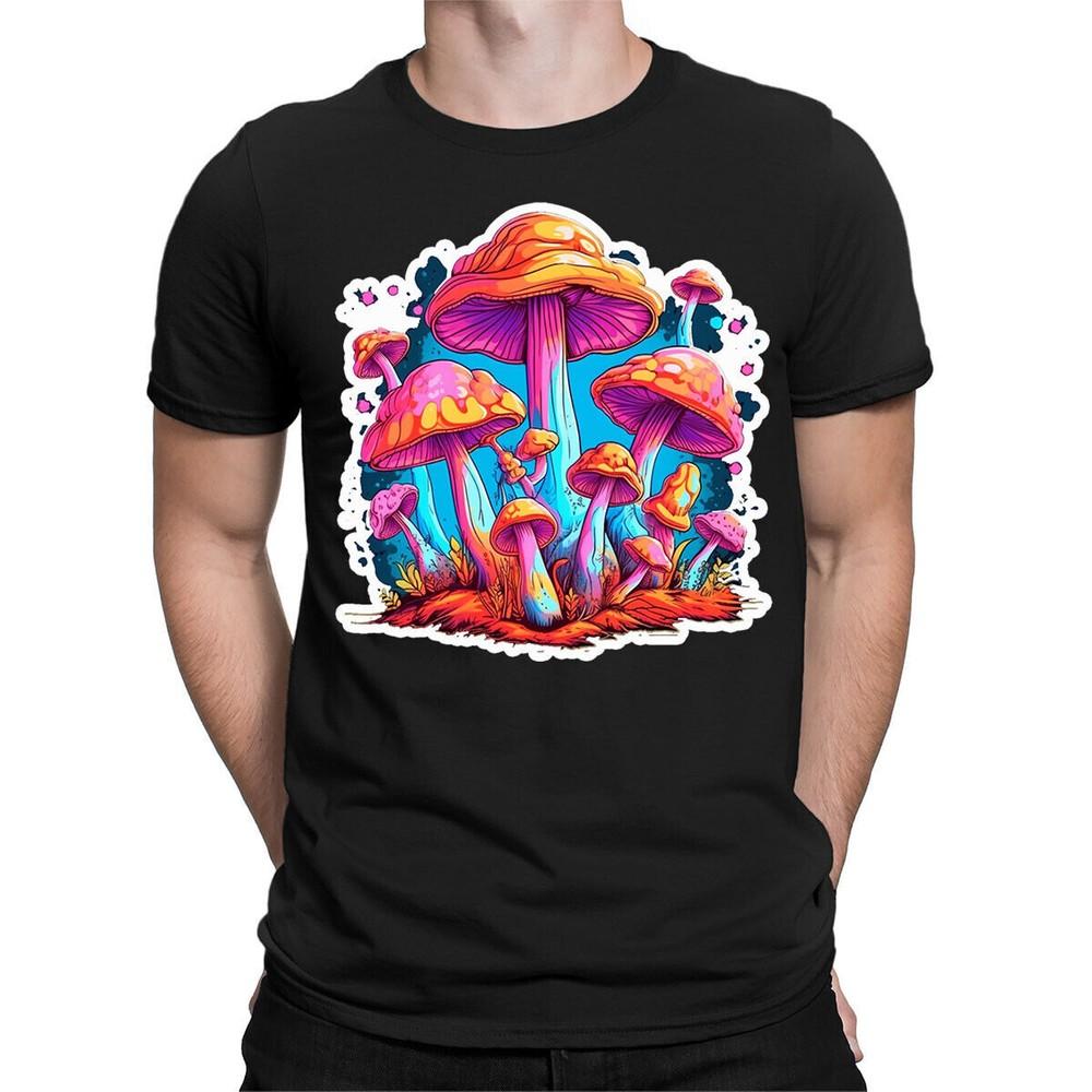 Psychedelic Magic Mushrooms Lsd Trippy Hippies Mens Womens T-Shirts Tee Top #ADN