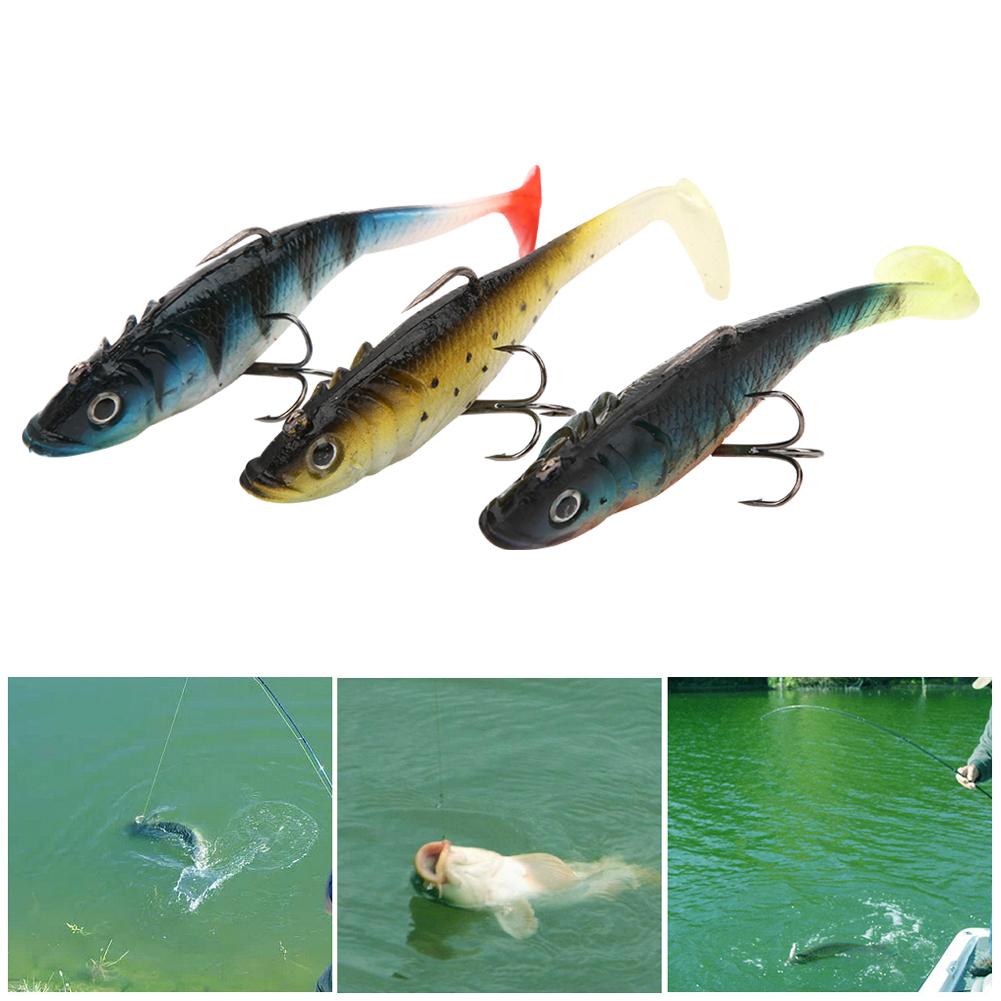 Fishing Lure TTailed Bright Colors Fishing Lures Packed Soft Bait Fake Lures