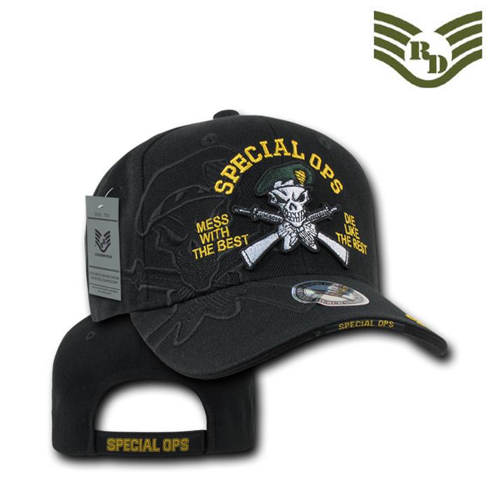 Lapideudomineonseu Shadow Military Special Ops Cap (Black)