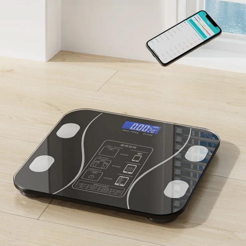 Cantar de greutate Bluetooth Cantar inteligent de baie Masura de greutate Cantar de grasime corporala Cantar electronic multifunctional pentru oameni