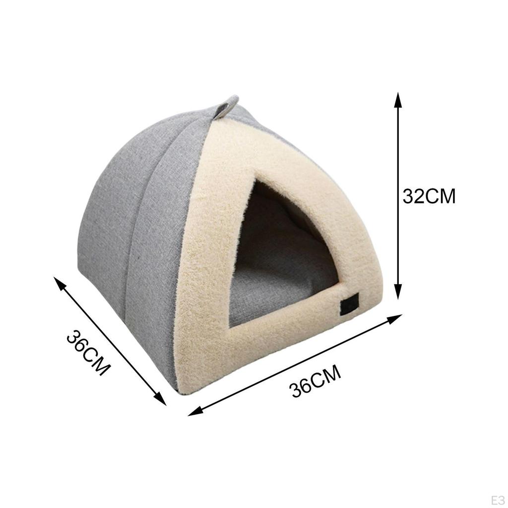 Cat House - Indoor Bed with Removable Cushion Pet Tent for Puppy, Rabbits, Hedgehogs, and Other