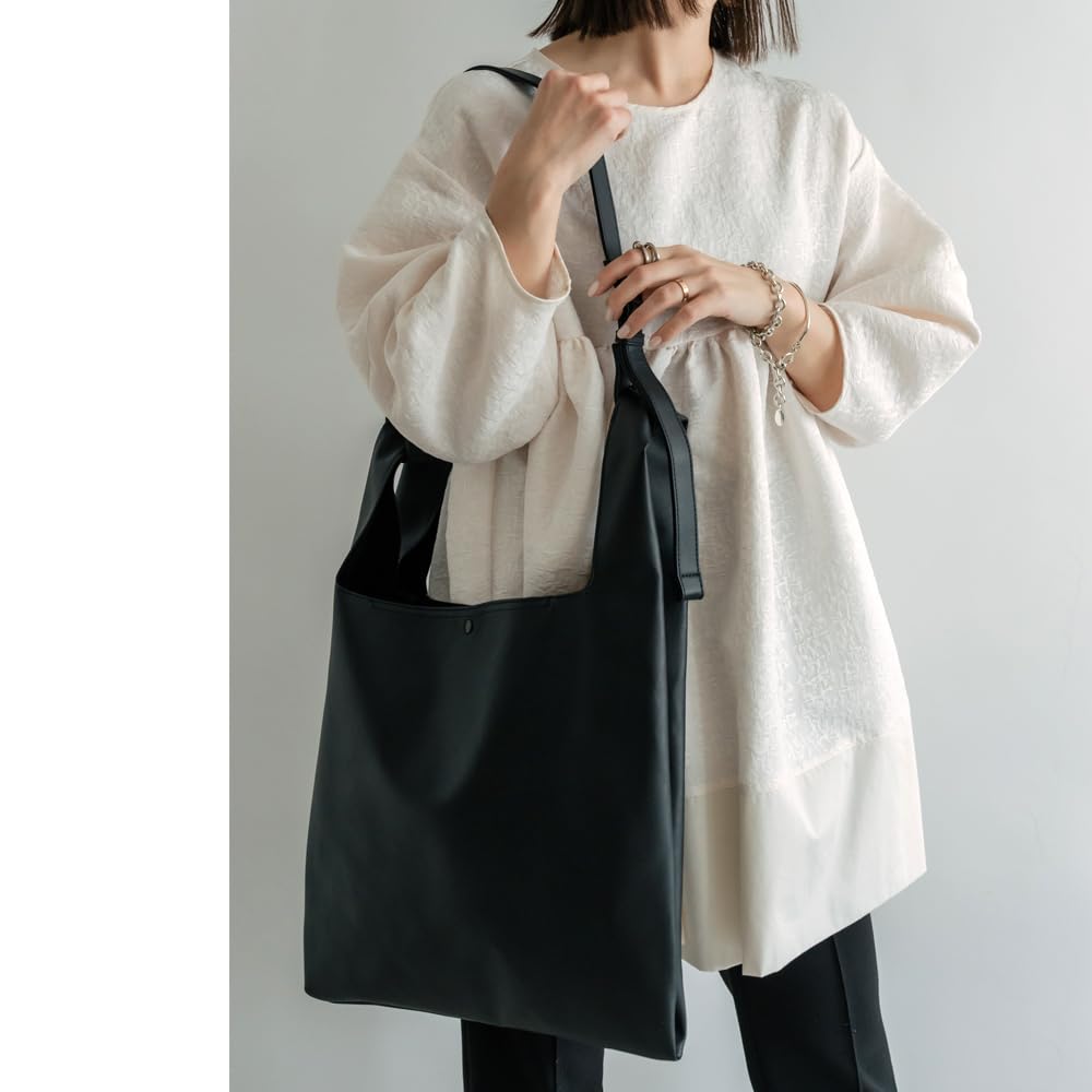 Rename Faux Leather 2-Way Marche Bag with Shoulder Strap RSG23036