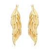 Estele Imitation Gold Tone Plated Metal Brass Leaf Model Earrings for Girls and Women