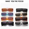 Vintage Rechteckige Sonnenbrille Damen Mode nicht-polarisiert Quadratisch Kleiner Rahmen Spiegel Sonnenbrille Einteilige Sonnenbrille Weiblich