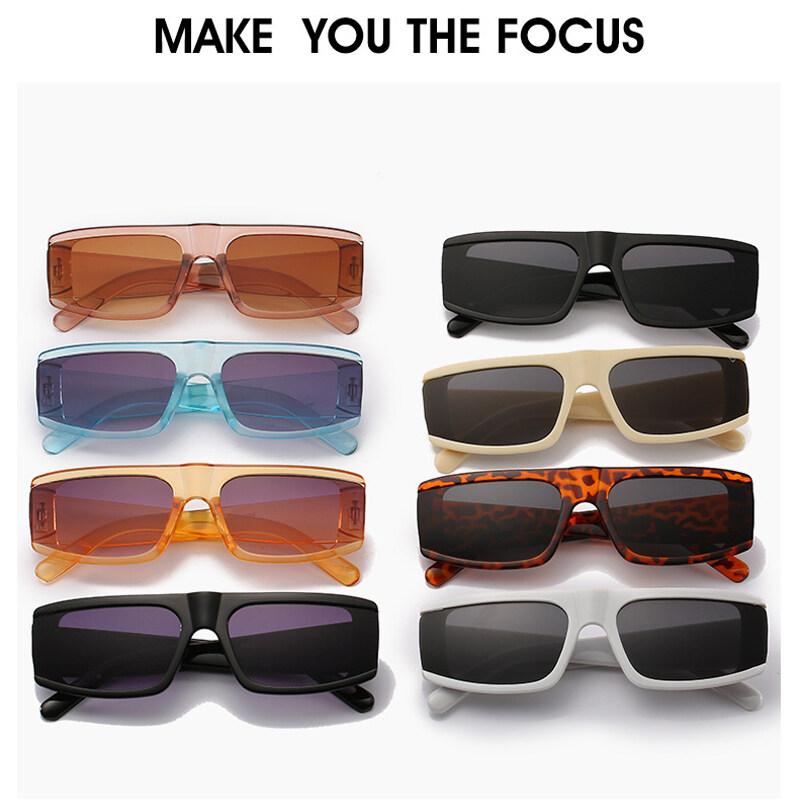 Vintage Rechteckige Sonnenbrille Damen Mode nicht-polarisiert Quadratisch Kleiner Rahmen Spiegel Sonnenbrille Einteilige Sonnenbrille Weiblich