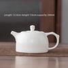 White Porcelain Teapot Handmade Ceramic Kungfu Tea Set with Side Handle Xishi Style