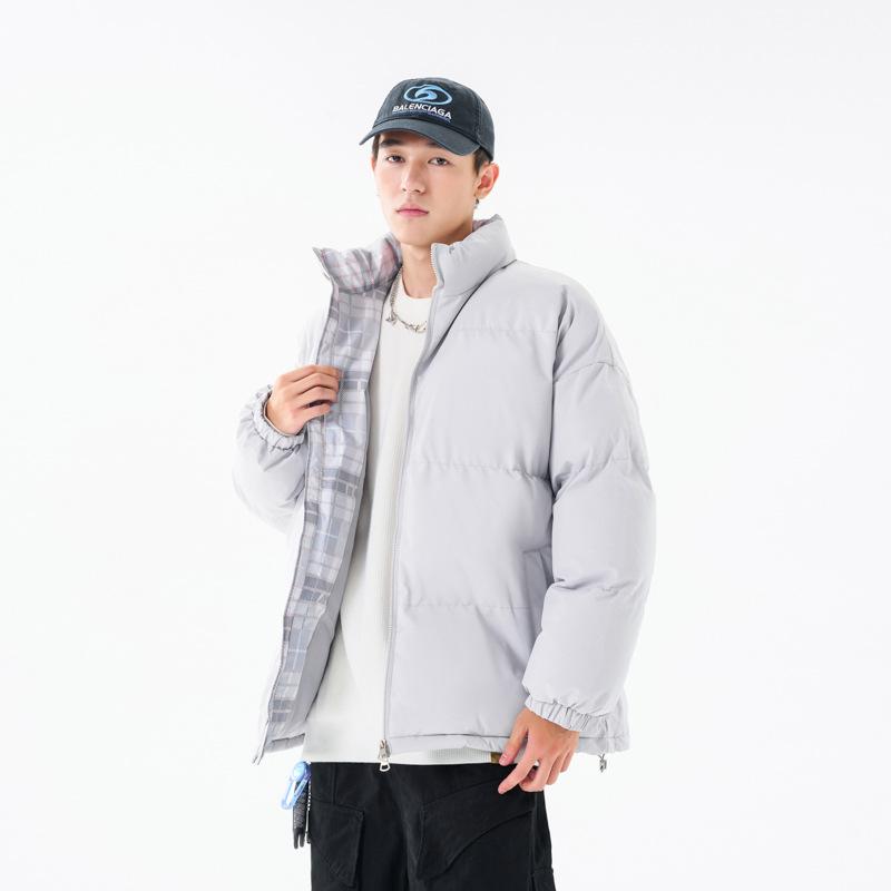 Padded-padded clothes are the same for men and women, winter new loose stand-up collar padded jacket, warm and thickened padded clothes, men's top