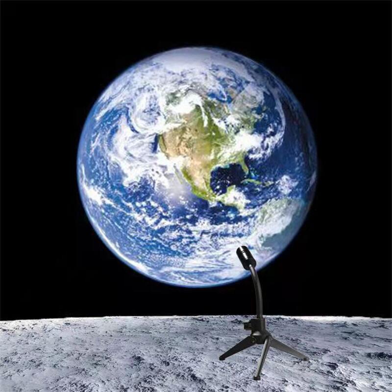 

Лампа-проектор Луна-Земля, креативная атмосфера, ночник для спальни, гостиной, рождественское украшение, подарок на день рождения, декор комнаты землистый