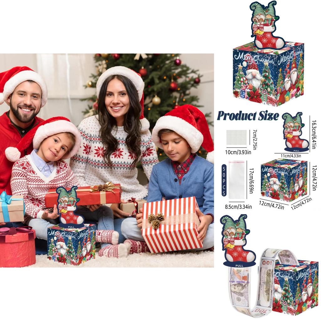 Christmas Themed Blue Money Box With Party Atmosphere For Celebrations